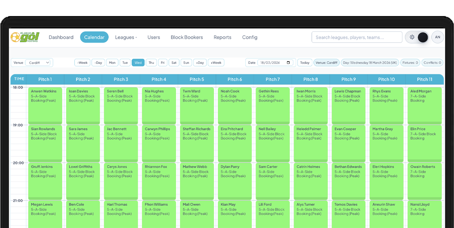 League and competition workflows that fit real venue operations